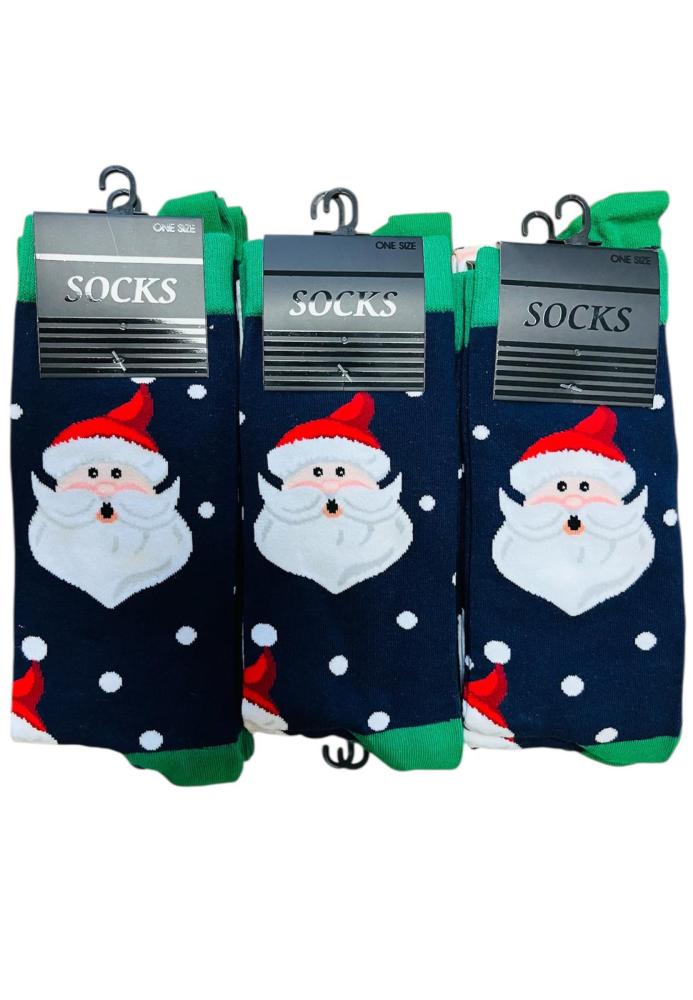 Sosete de Craciun Barbatesti ,Imprimeu Mos Craciun,Engros